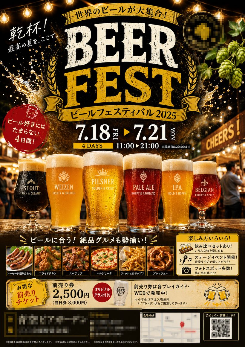 ビールフェスティバル イベント告知ポスター